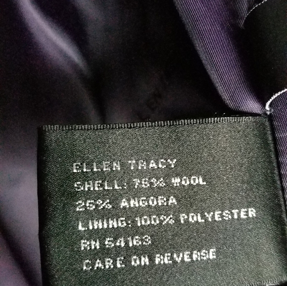 Ellen Tracy angora wool pea coat EUC size 14 - Picture 4 of 4